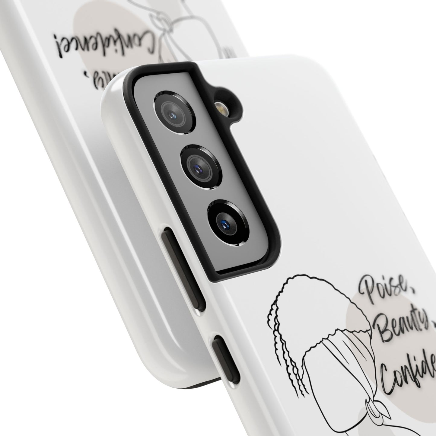 Natural woman Puff (BL)Tough Phone Cases WHITE