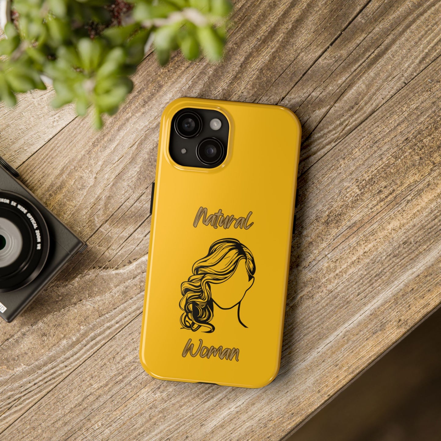 Natural Woman Long Curl (BL)Tough Phone Cases YELLOW