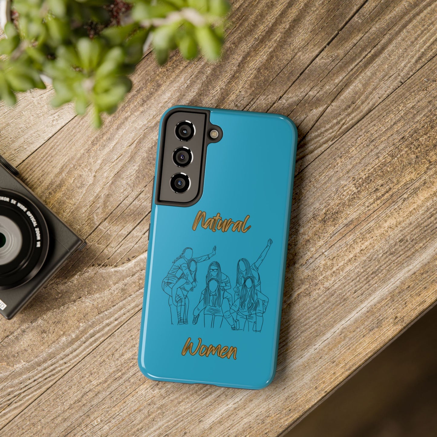 Natural Woman Piggy Back (BL)Tough Phone Cases TURQOISE