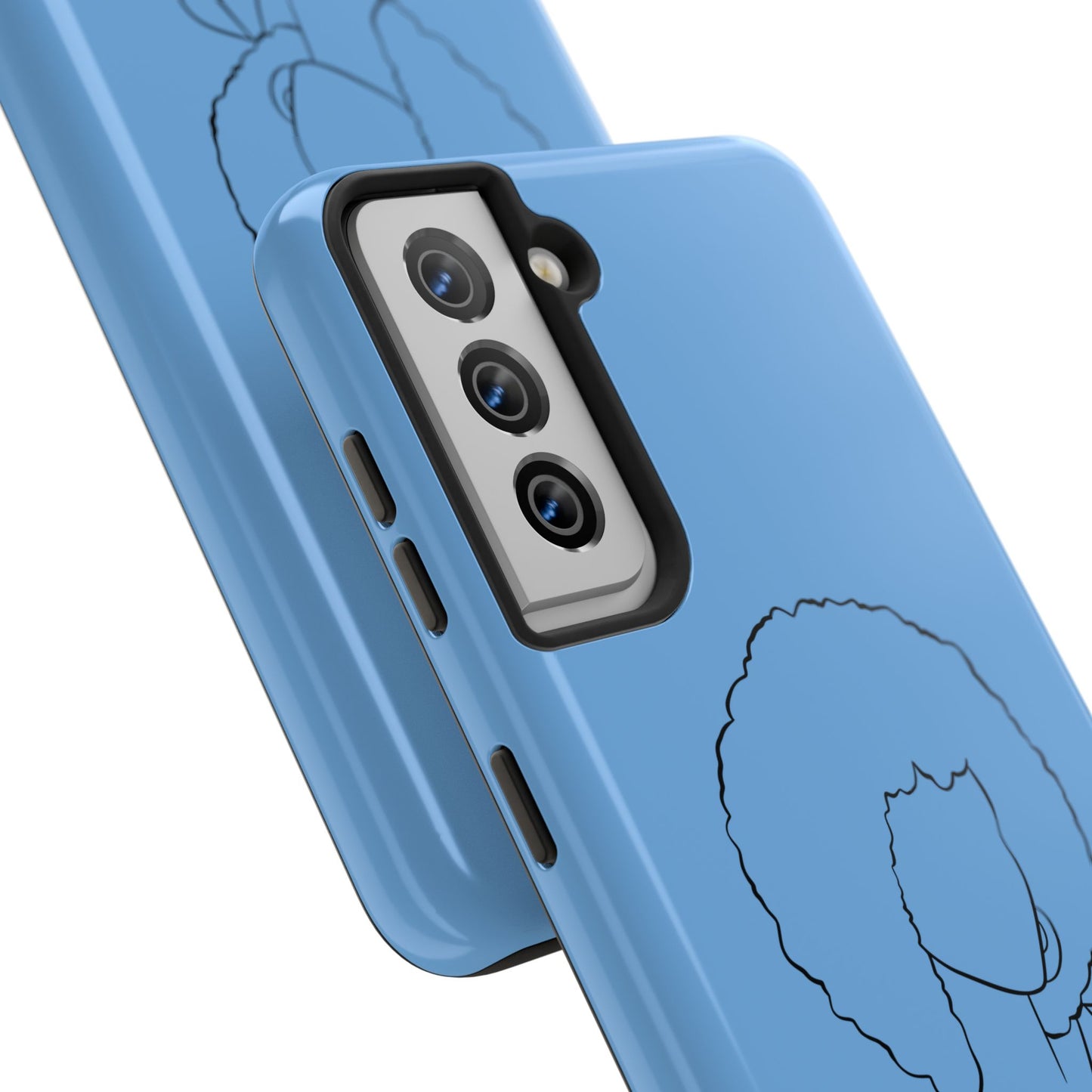 Natural Woman Afro (BL)Tough Phone Cases LIGHT BLUE