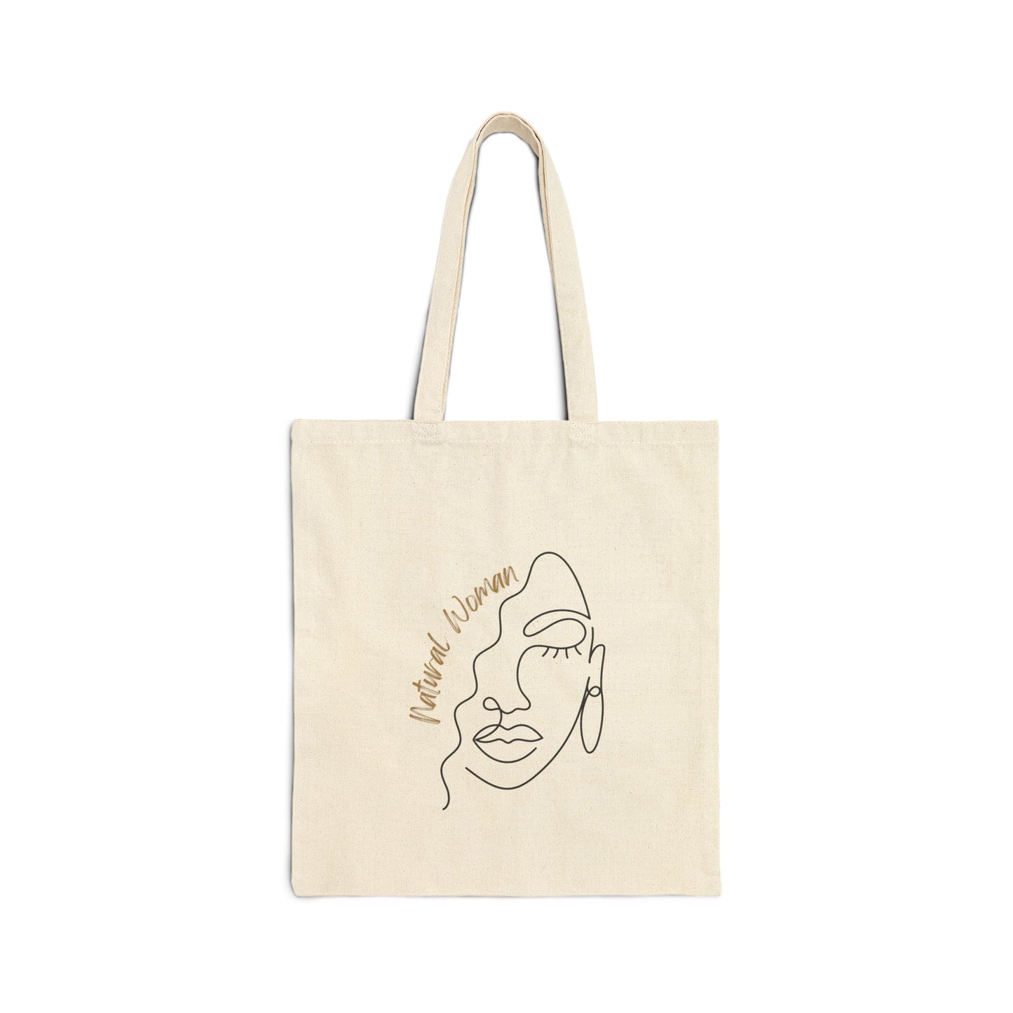 Natural Woman Half Face (BL) Canvas Tote Bag