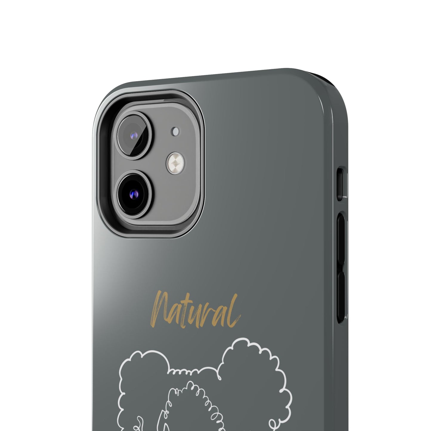 Natural Woman Twin Puffs (WL)Tough Phone Cases DARK GREY