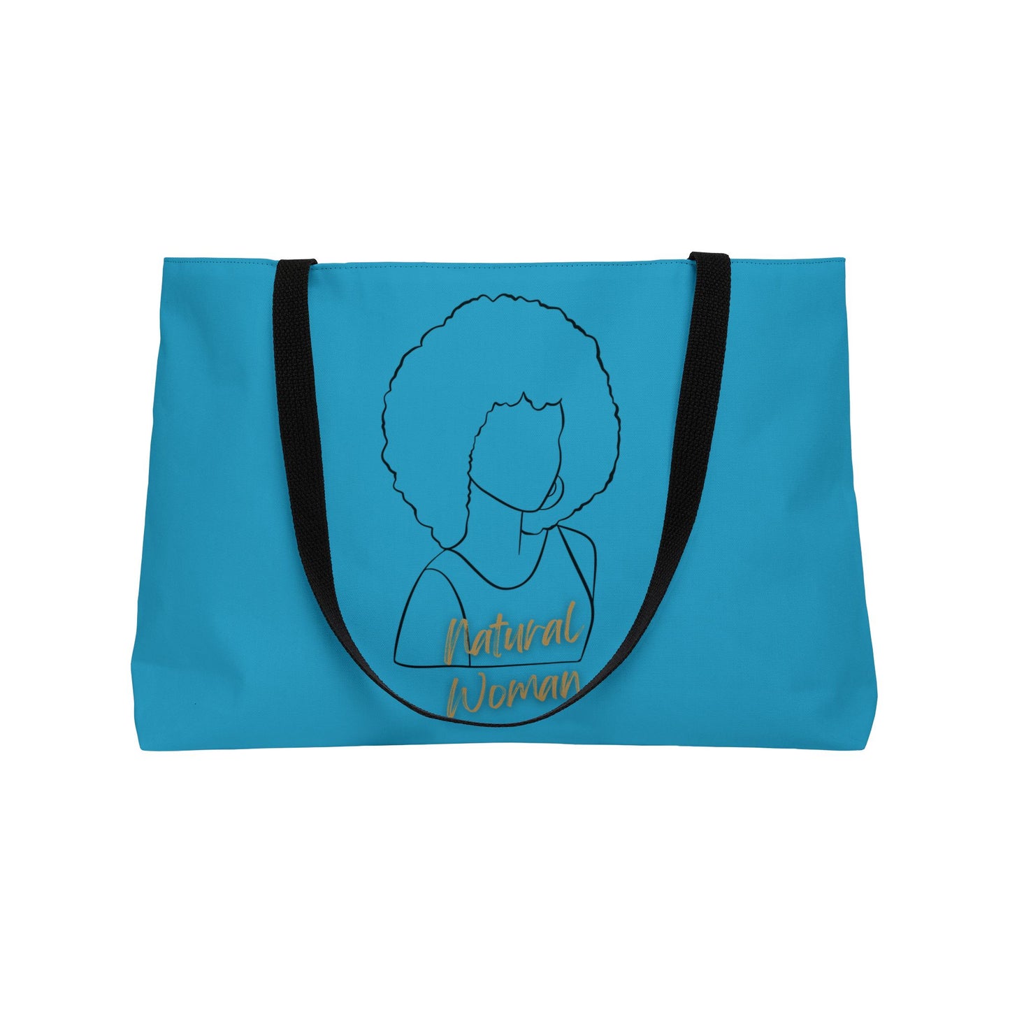 Natural Woman Afro (BL) Weekender Tote Bag TURQUOISE