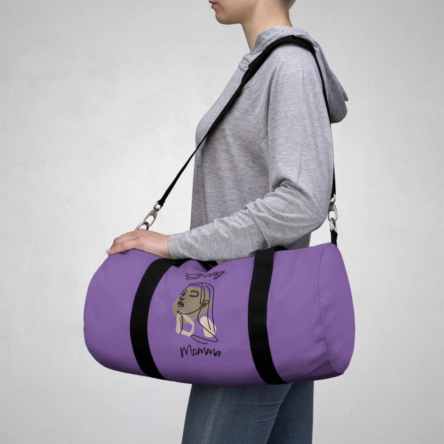 Strong Momma (BL) Duffel Bag LIGHT PURPLE