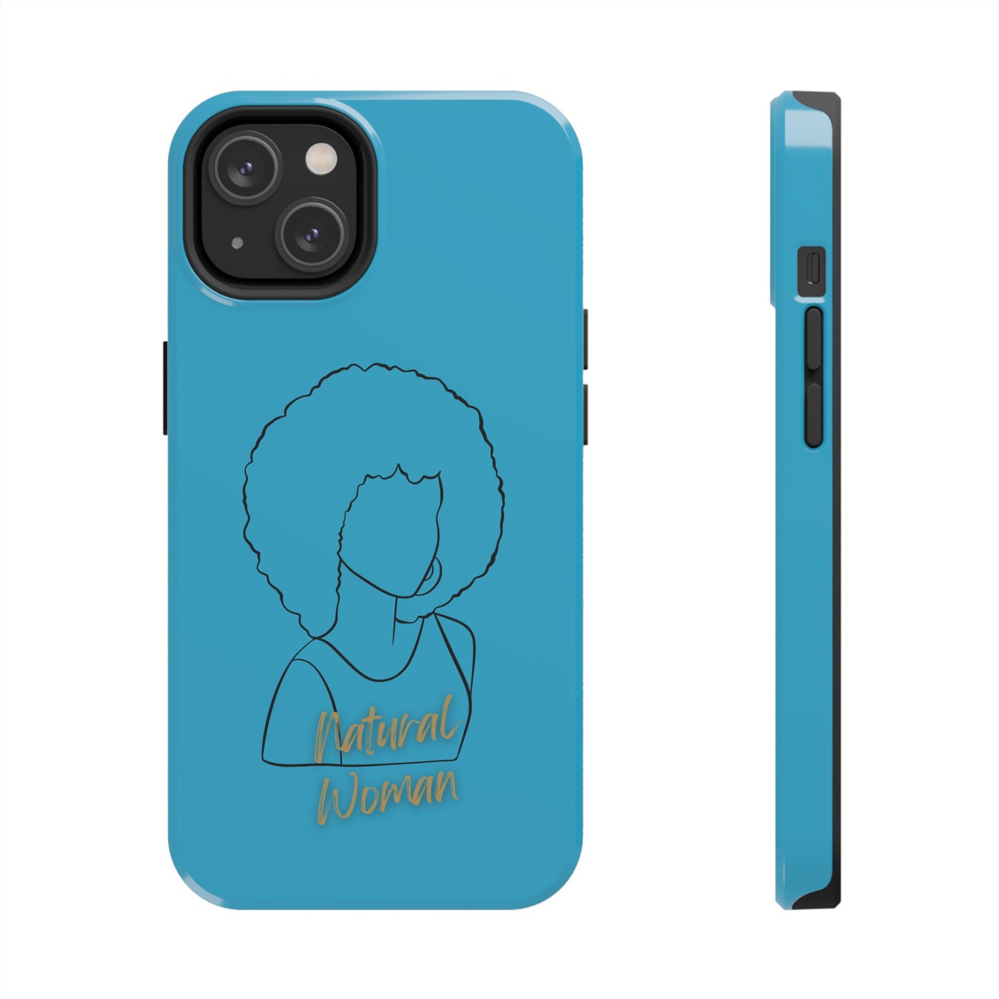 Natural Woman Afro (BL) Tough Phone Case TURQUOISE