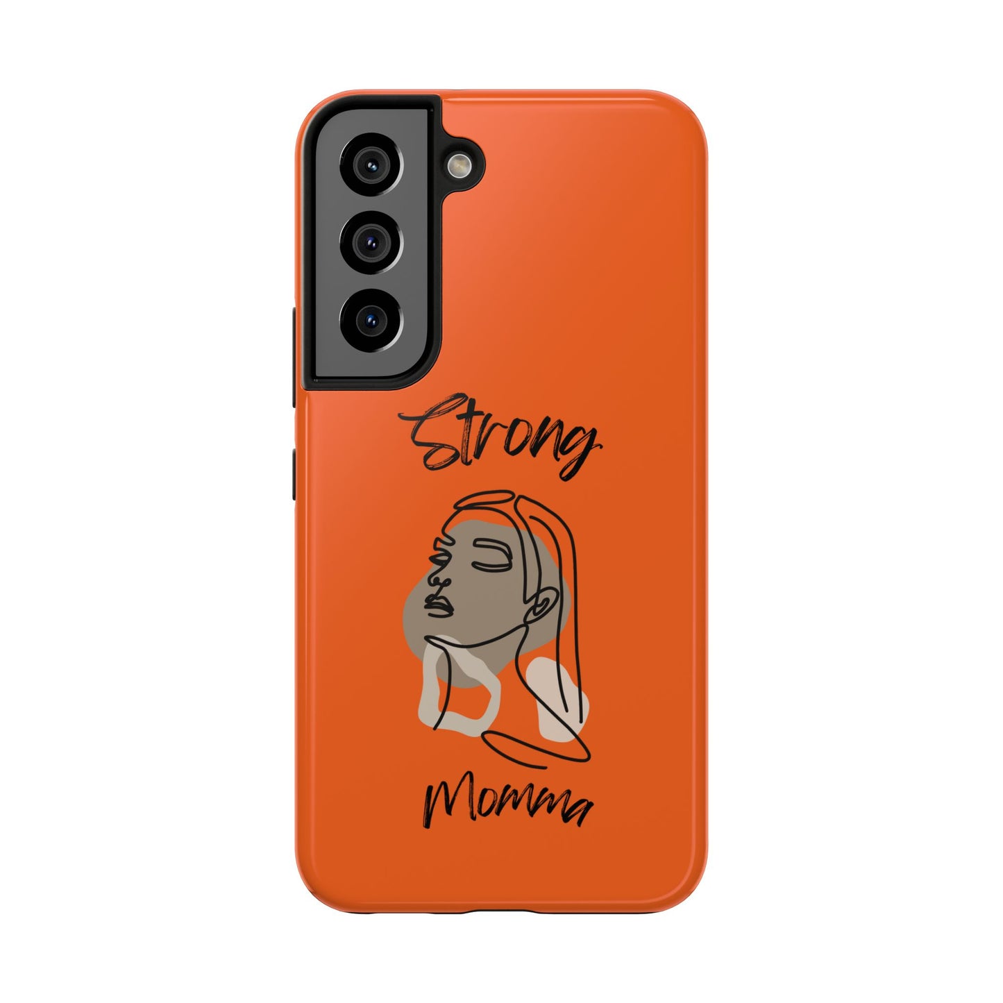 STRONG MOMMA Samsung Galaxy Tough Phone Cases (BL) Orange