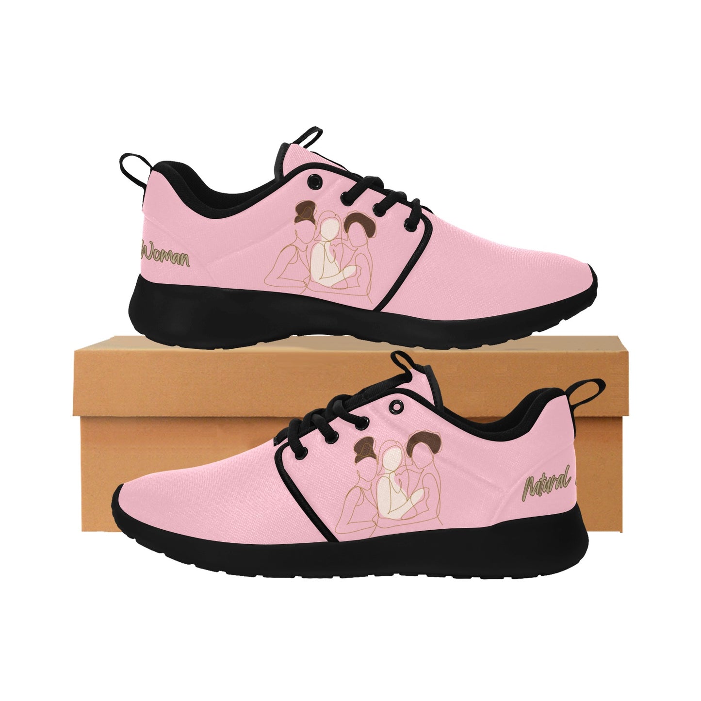 Natural Women FRIENDS (WL) PINK w/ Black Sole Sneakers