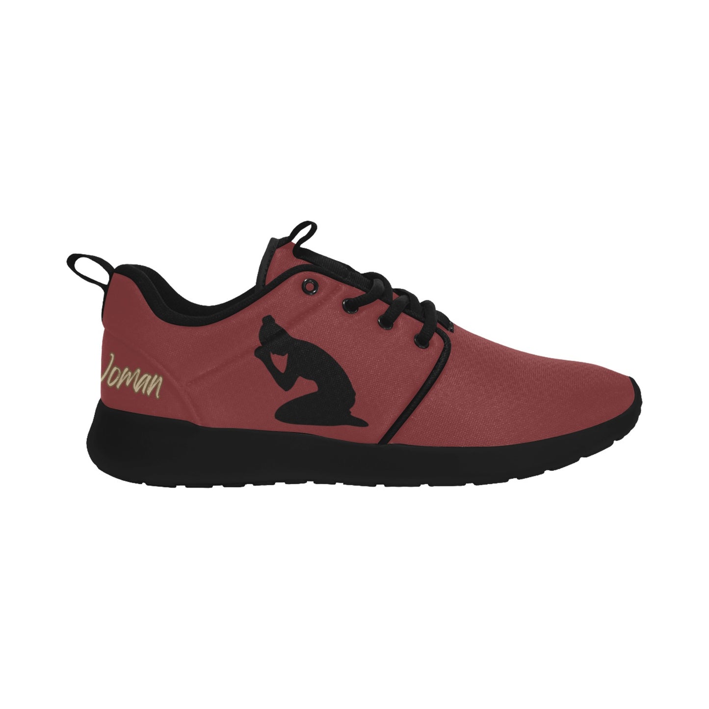 Natural Woman PRAY (BL) MAROON w/ Black Sole Sneakers