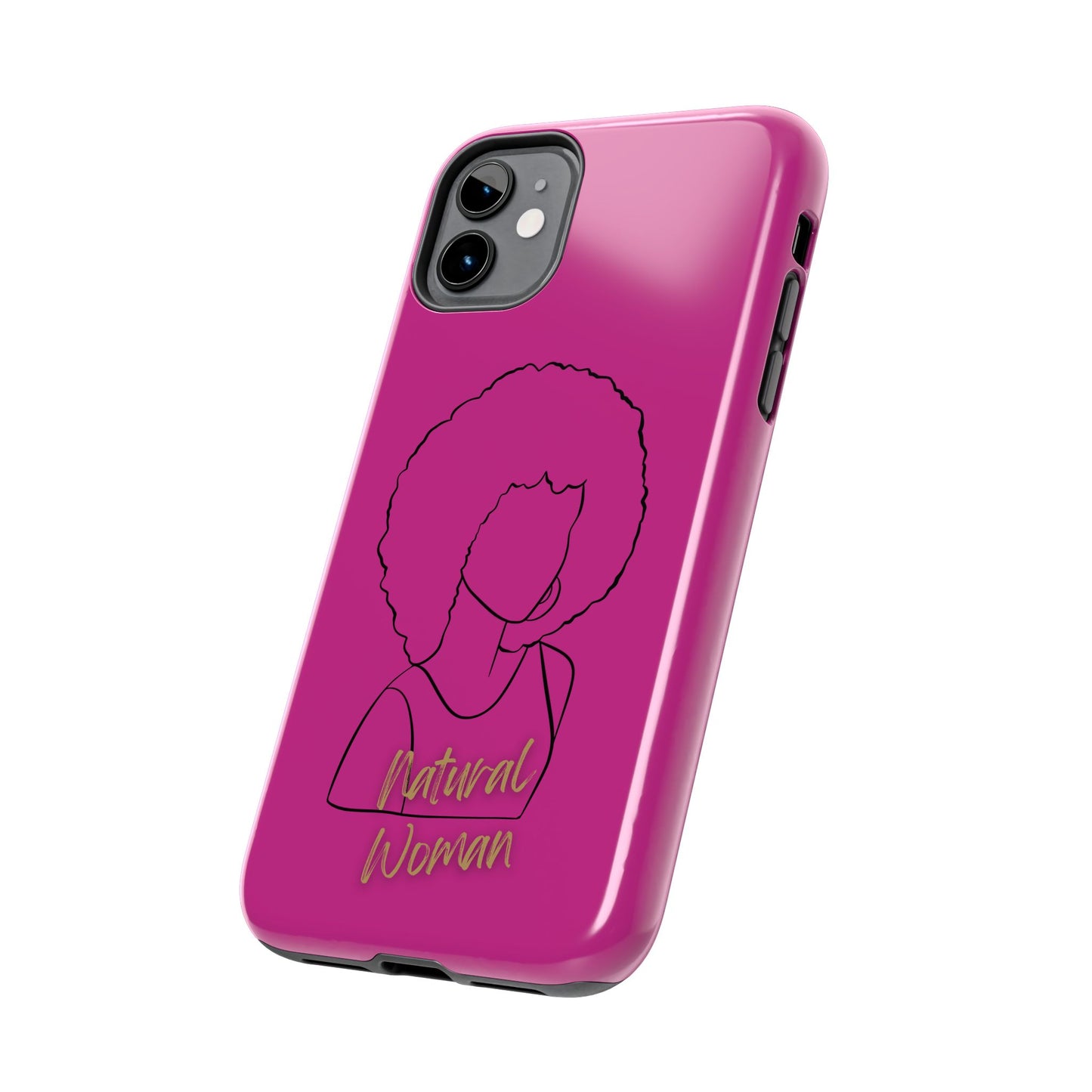 Natural Woman Afro (BL)Tough Phone Cases PINK