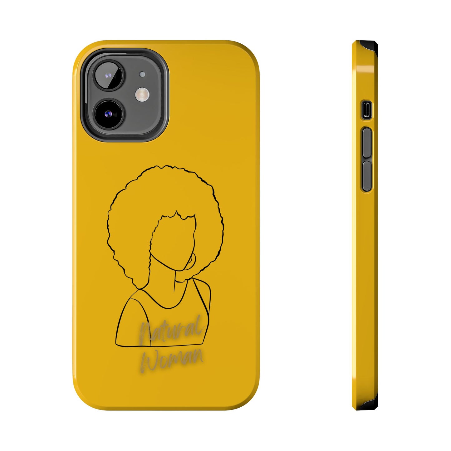 Natural Woman Afro (BL) Tough Phone Case YELLOW