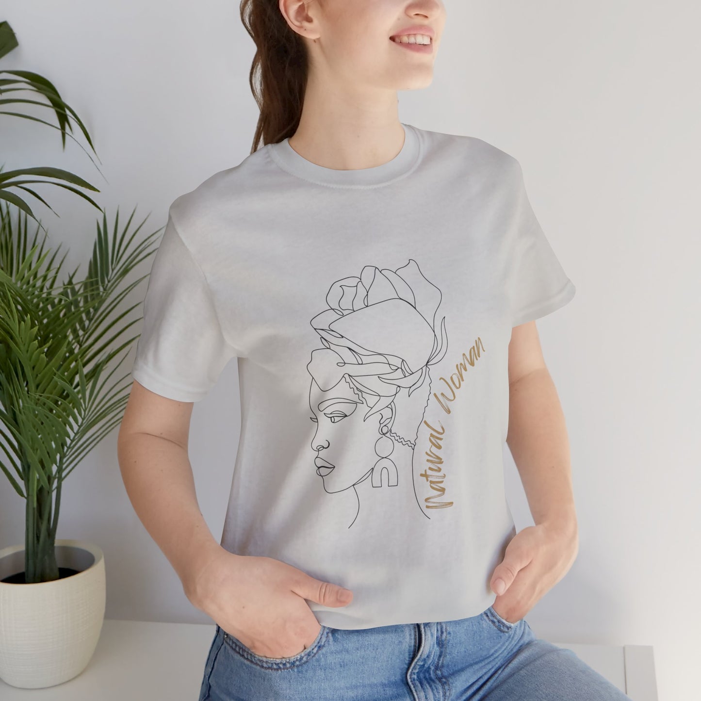 Natural Woman Flower Wrap (BL) Short Sleeve T-Shirt