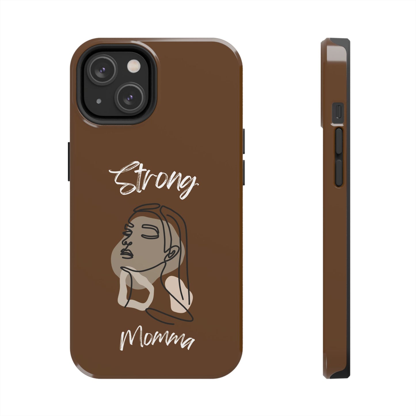 Strong Momma (WL) Tough Phone Cases BROWN