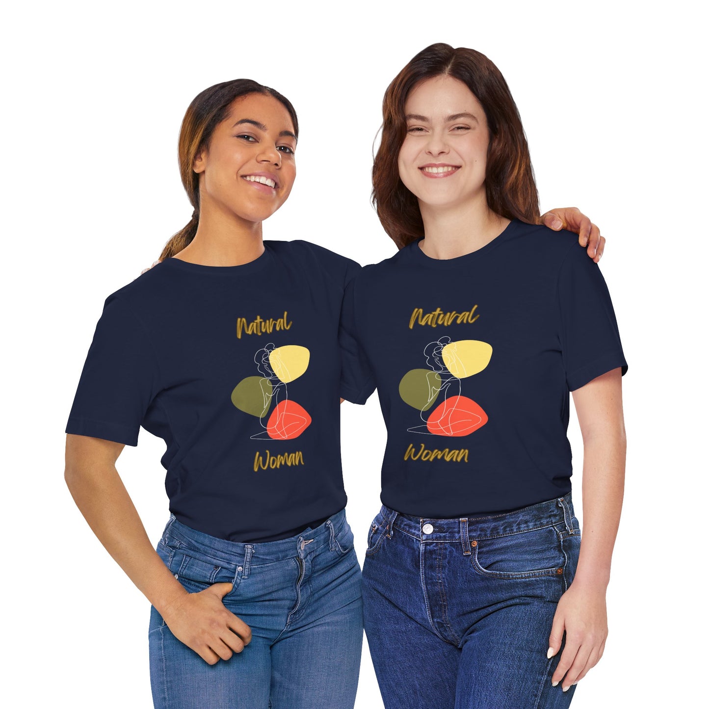 Natural Woman Colorful Pose (WL) Short Sleeve T-Shirt