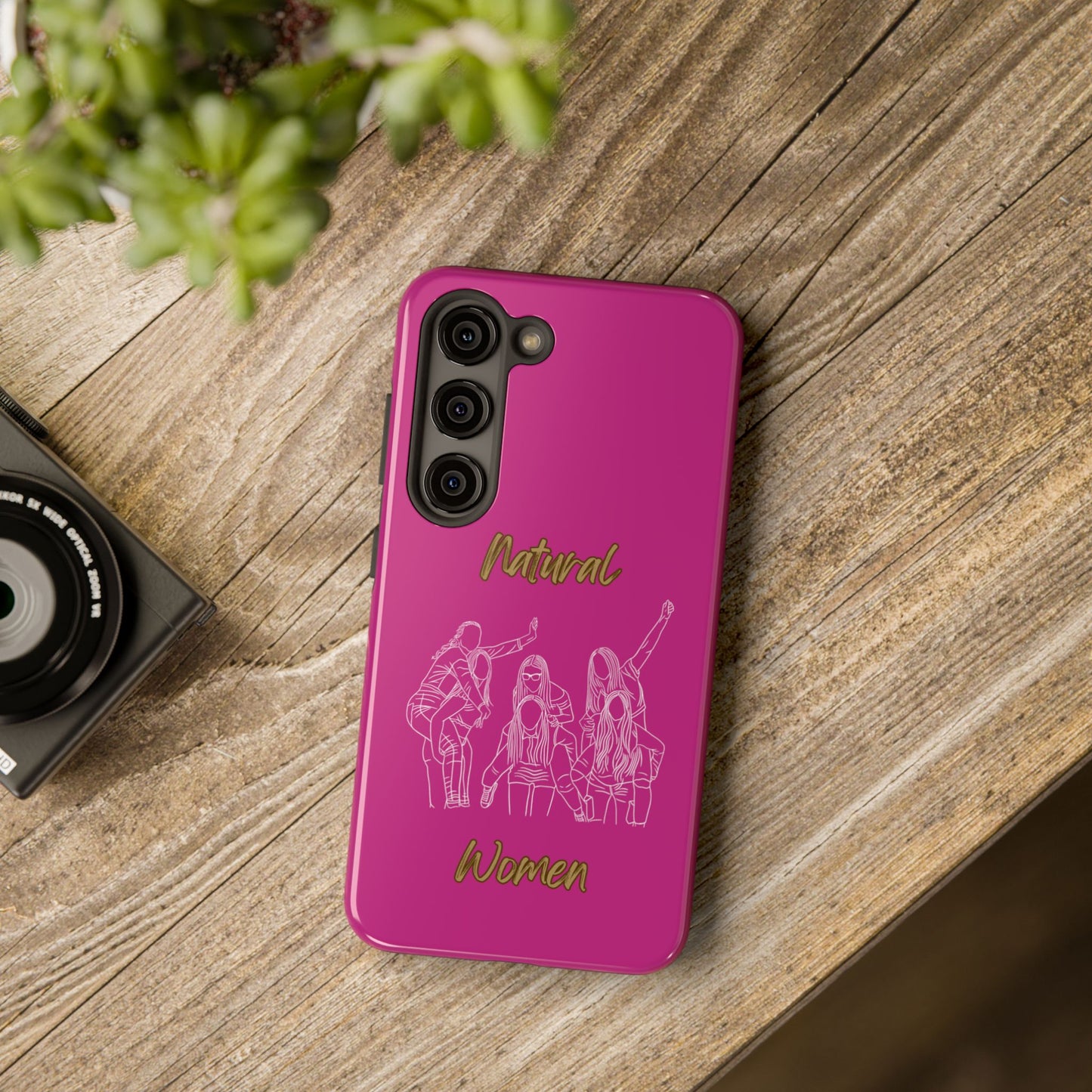 Natural Woman Piggy Back (WL) Tough Phone Cases PINK