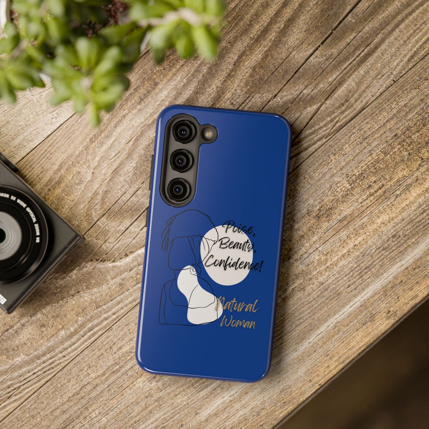 Natural Woman Puff (BL)Tough Phone Cases DARK BLUE