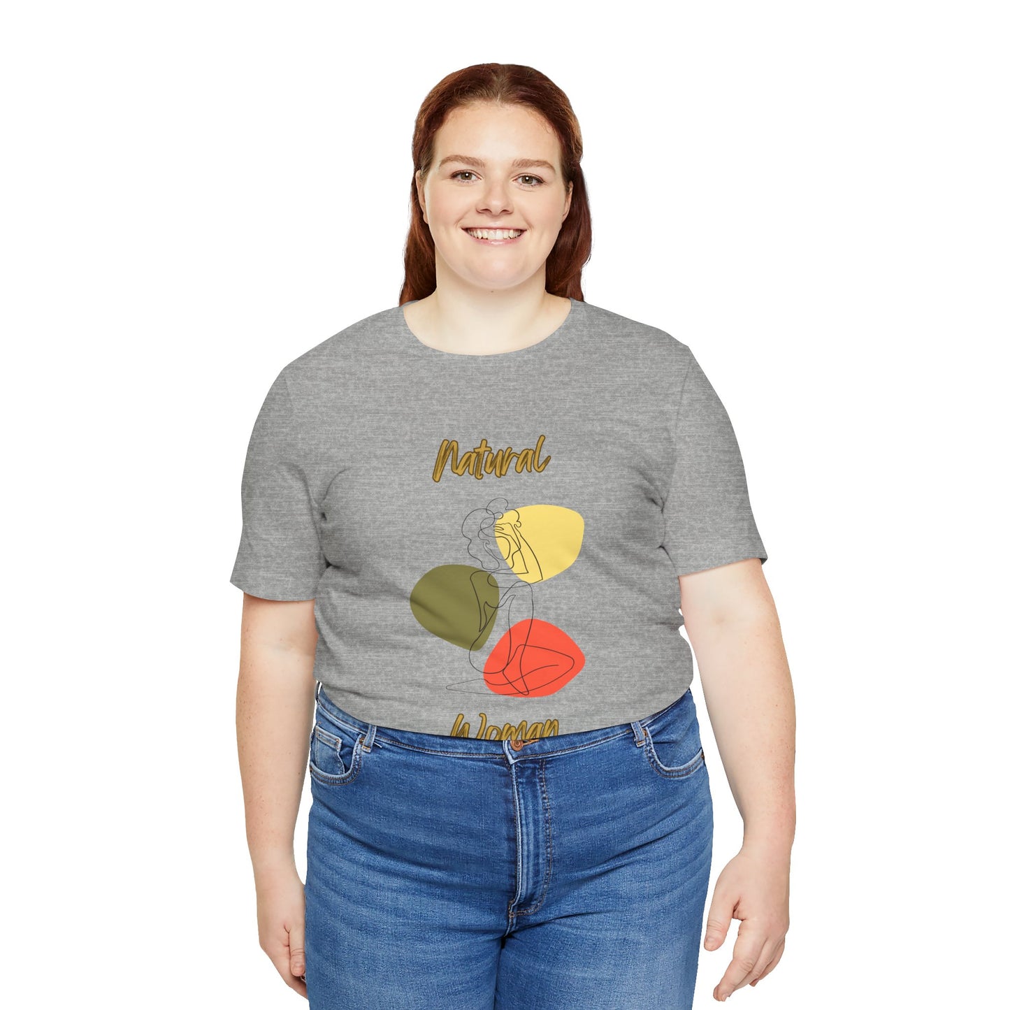 Natural Woman Colorful Pose (BL) Short Sleeve T-Shirt