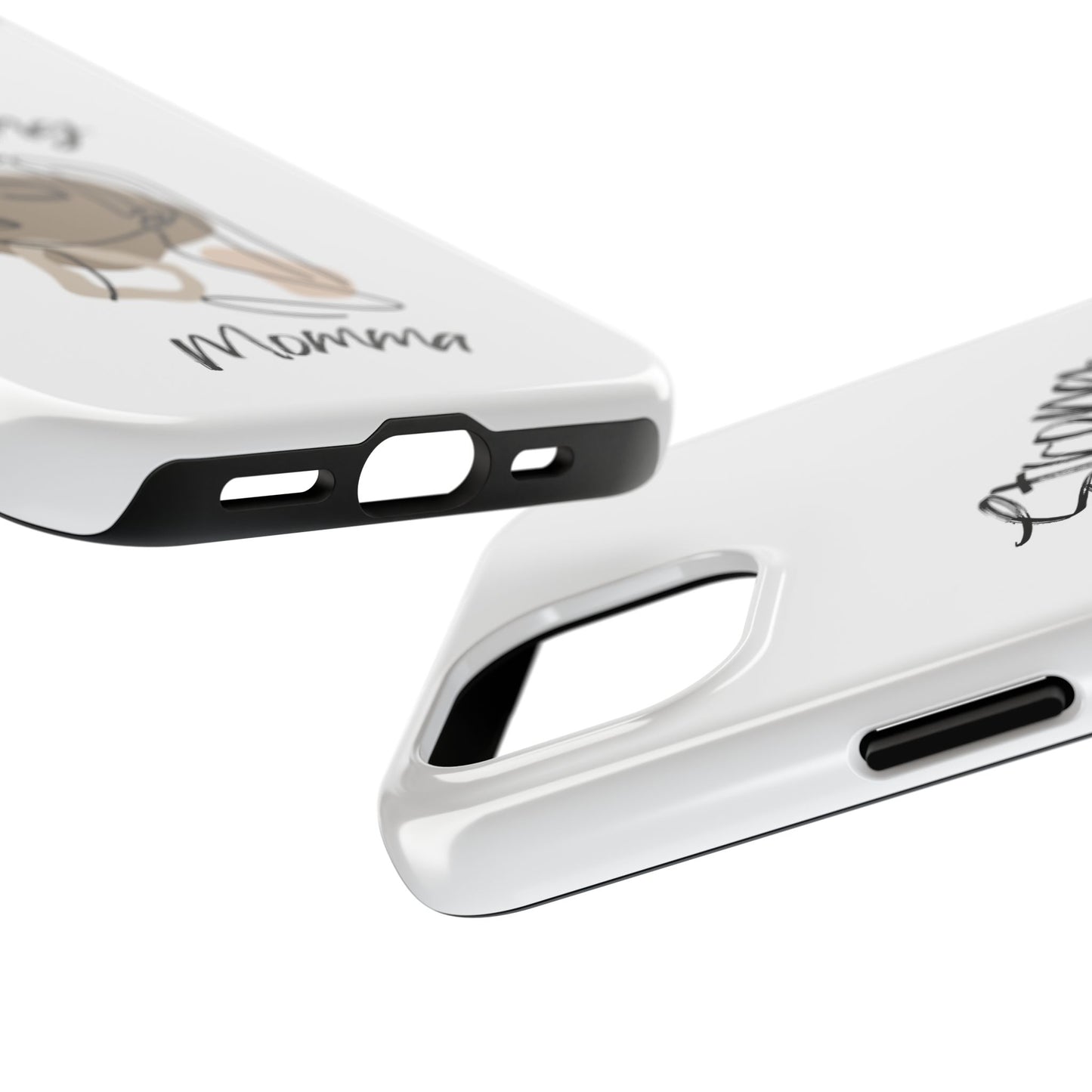STRONG MOMMA Samsung Galaxy Tough Phone Cases (BL) White