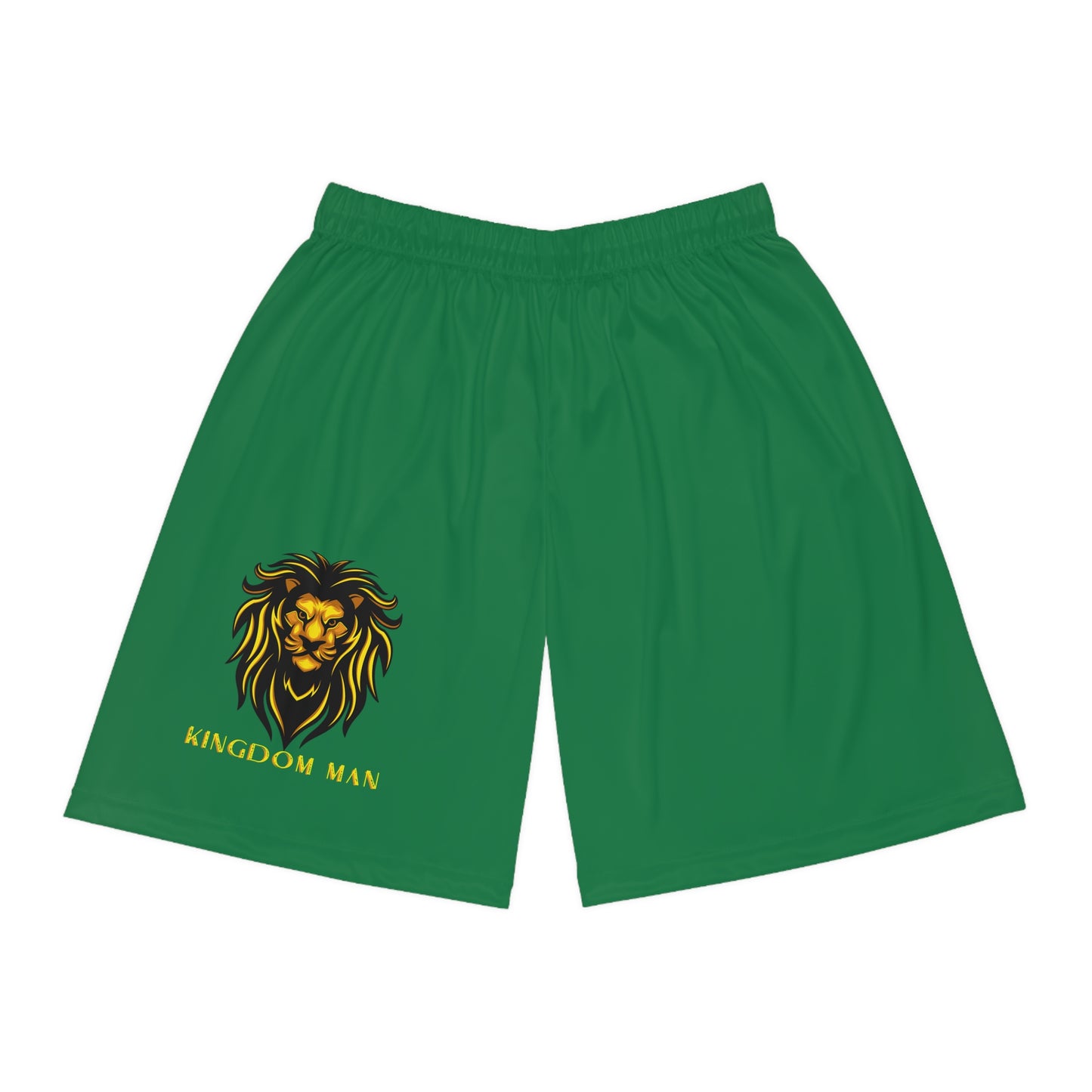 Kingdom Man (Gold) Basketball Shorts DARK GREEN