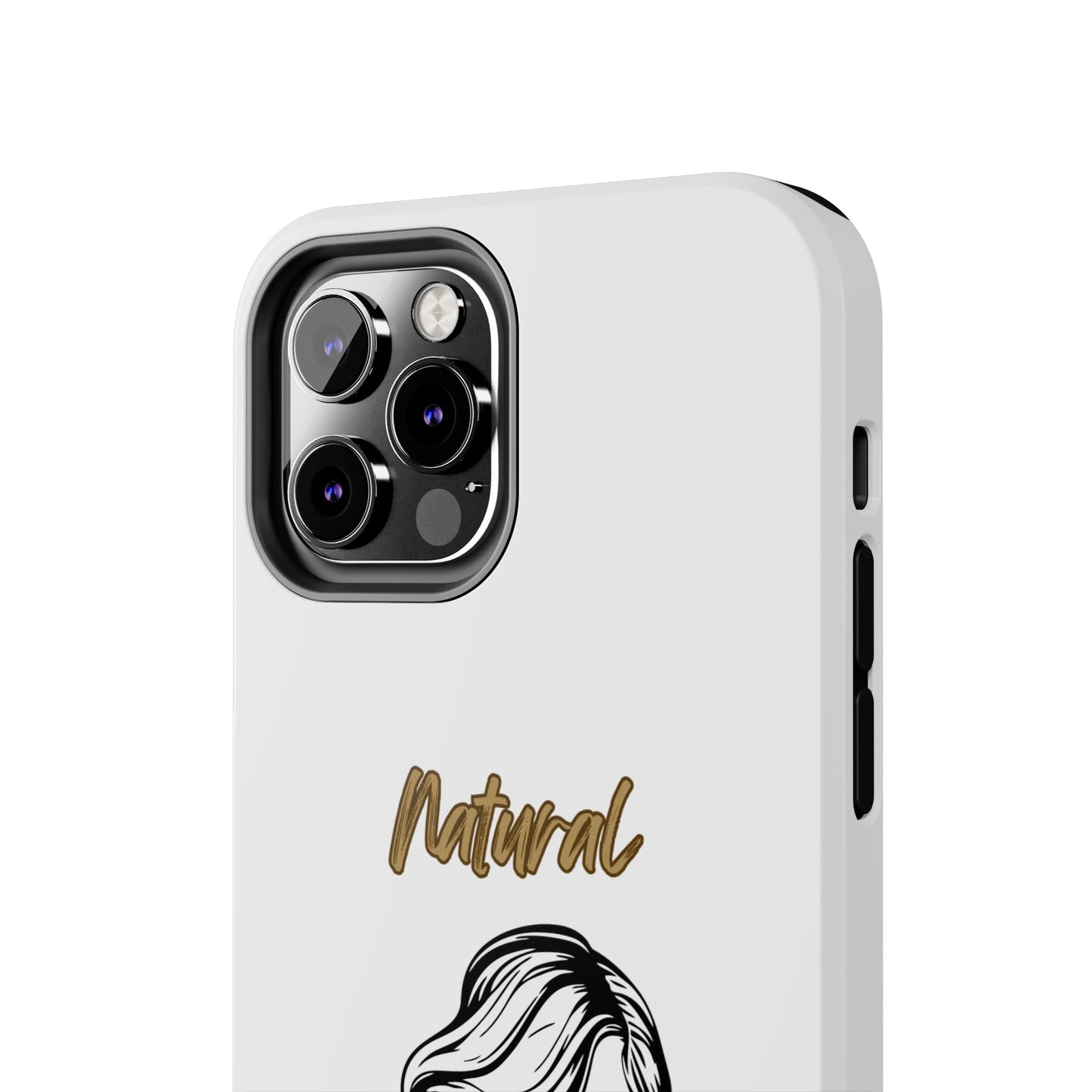Natural Woman Long Curl (BL)Tough Phone Cases WHITE