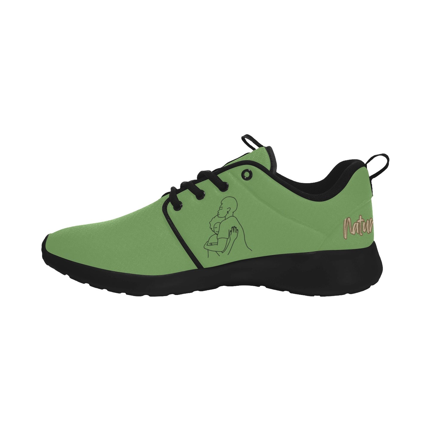 Natural Woman SAFE WITH MOMMA (BL) GREEN w/ Sole Sneakers