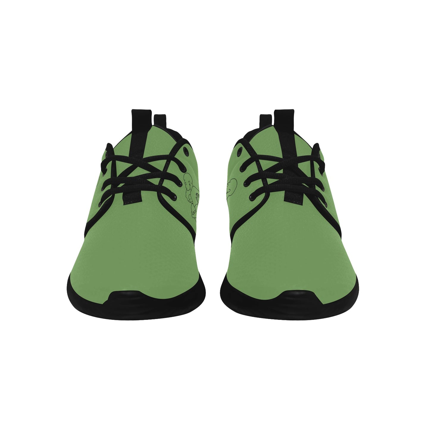 Natural Woman SAFE WITH MOMMA (BL) GREEN w/ Sole Sneakers