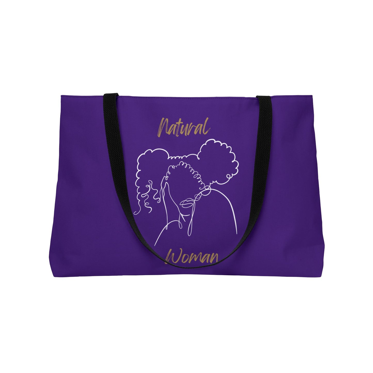 Natural Woman Twin Puffs (WL) Weekender Tote Bag PURPLE