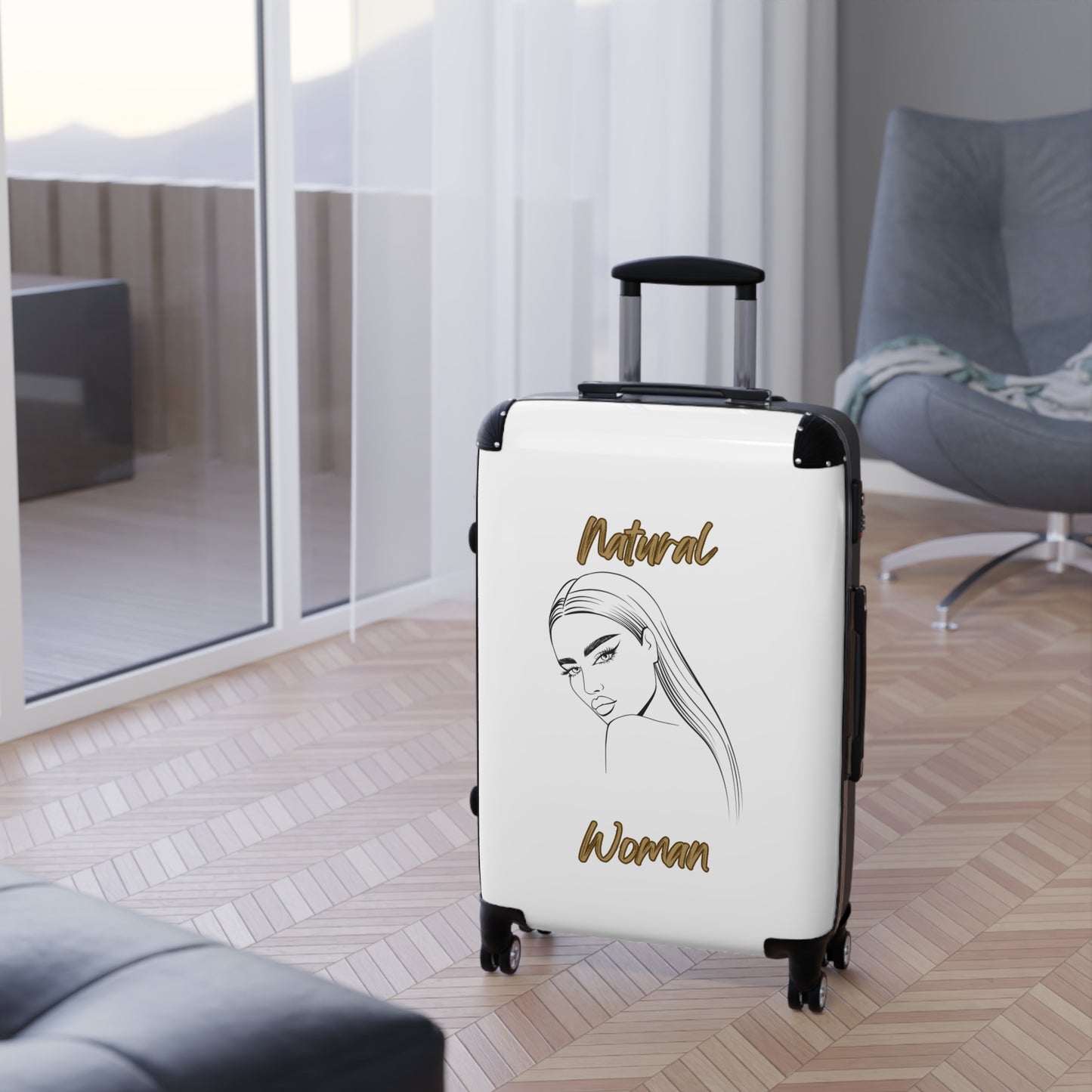 Natural Woman The Stare (BL) Suitcase WHITE