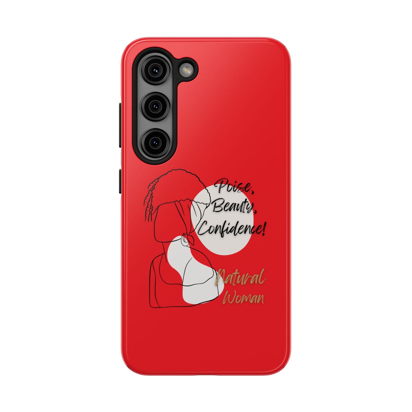 Natural woman Puff (BL)Tough Phone Cases RED