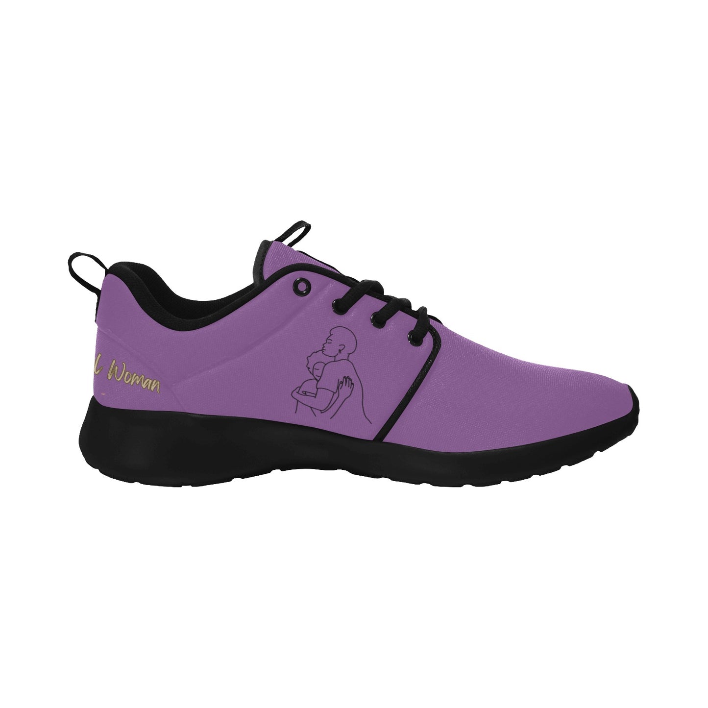 Natural Woman SAFE WITH MOMMA (BL) PURPLE w/ Sole Sneakers