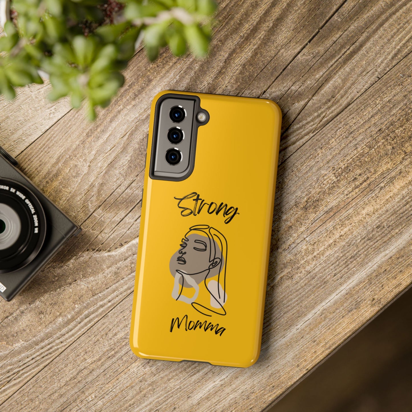 STRONG MOMMA Samsung Galaxy Tough Phone Cases (BL) Yellow