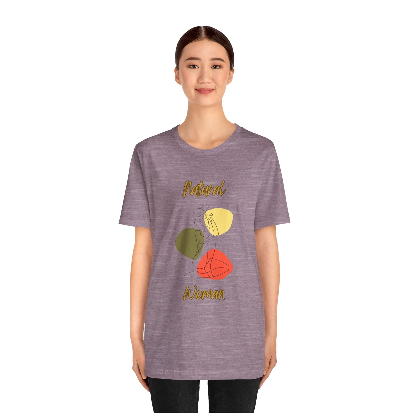 Natural Woman Colorful Pose (BL) Short Sleeve T-Shirt