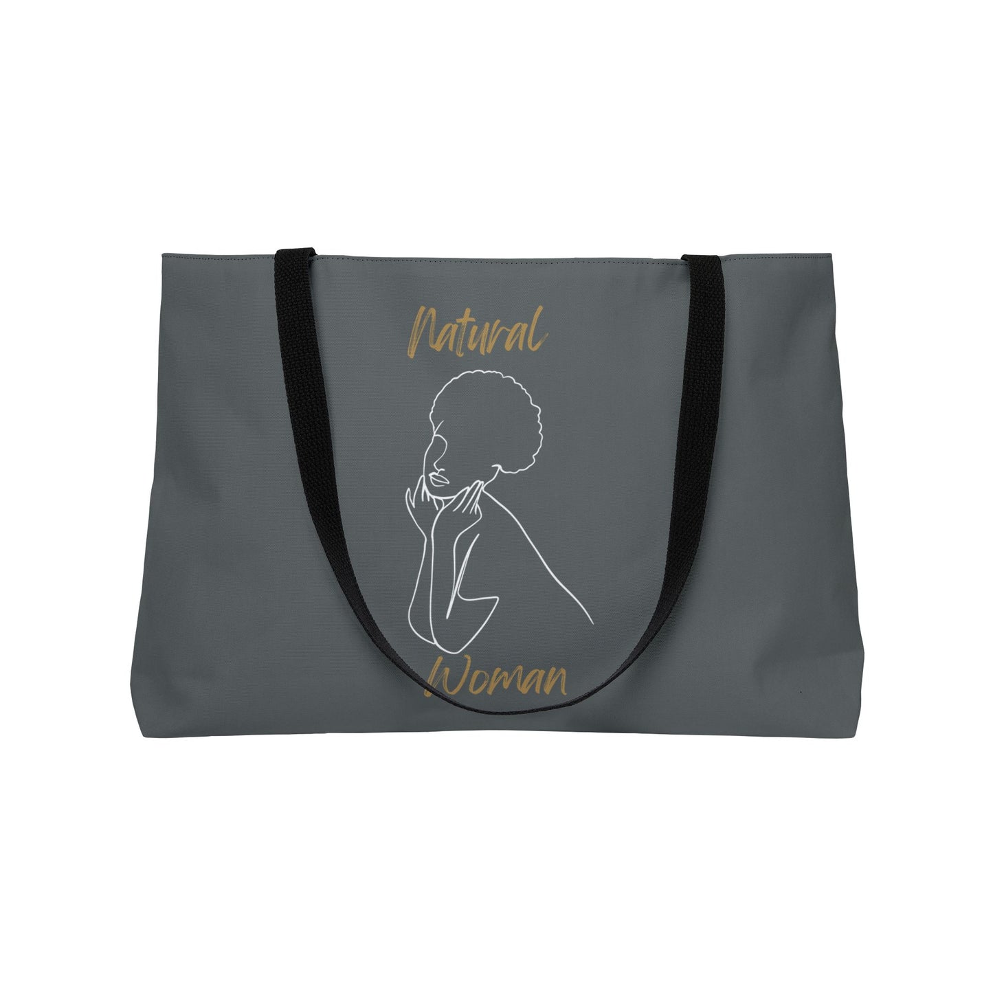 Natural Woman Cute Afro (WL) Weekender Tote Bag DARK GREY