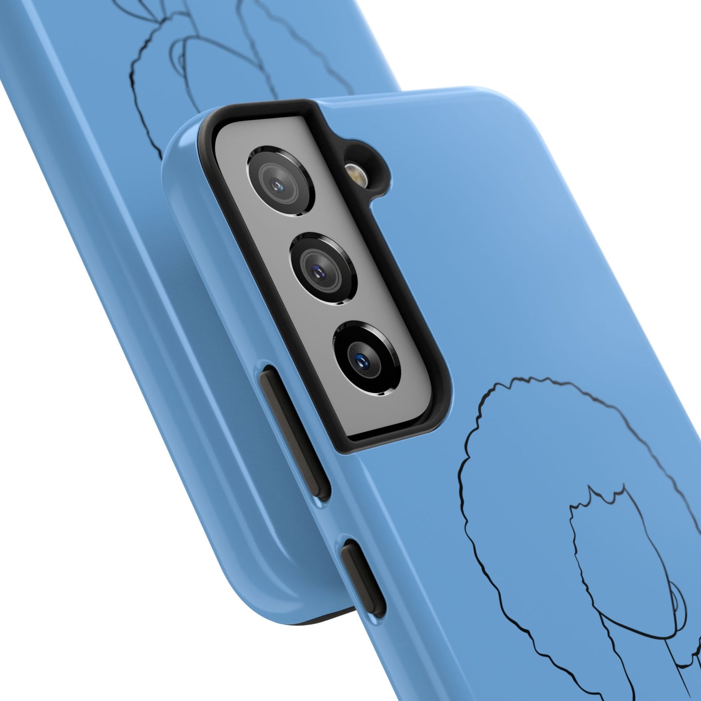 Natural Woman Afro (BL)Tough Phone Cases LIGHT BLUE