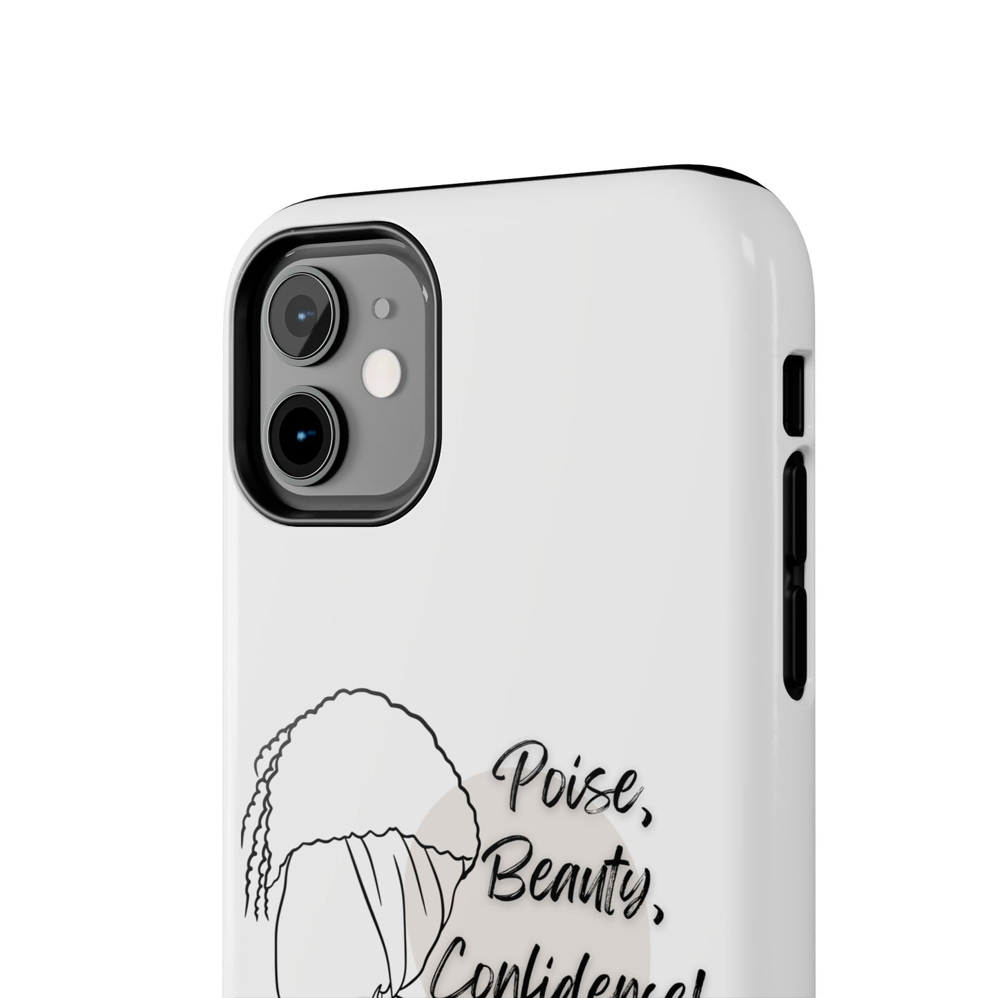 Natural woman Puff (BL)Tough Phone Cases WHITE
