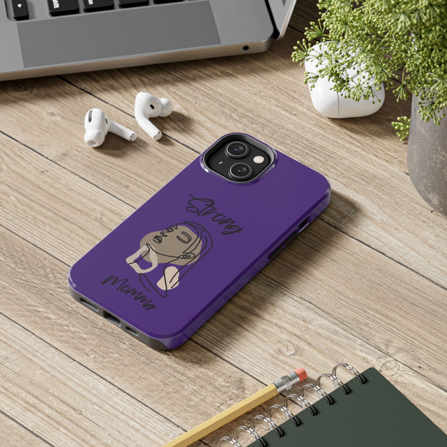 STRONG MOMMA Samsung Galaxy Tough Phone Cases (BL) Purple