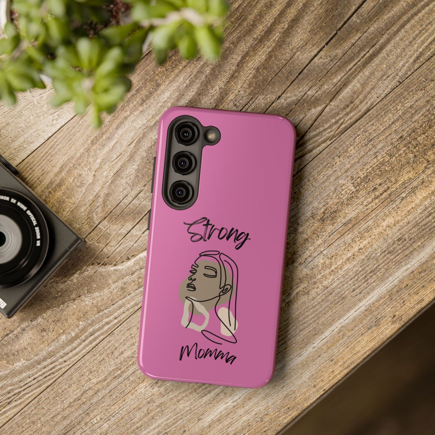 STRONG MOMMA Samsung Galaxy Tough Phone Cases (BL) Light Pink