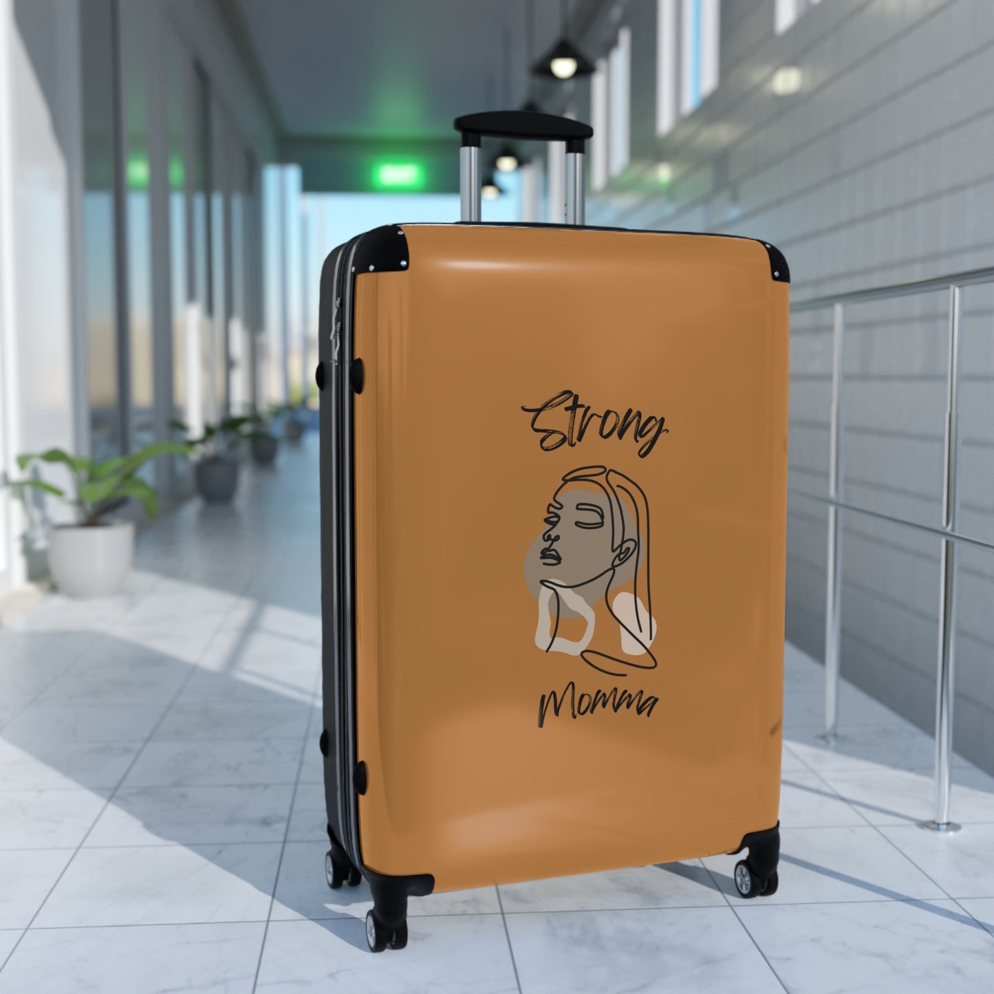 Strong Momma (BL) Luggage Bags LIGHT BROWN