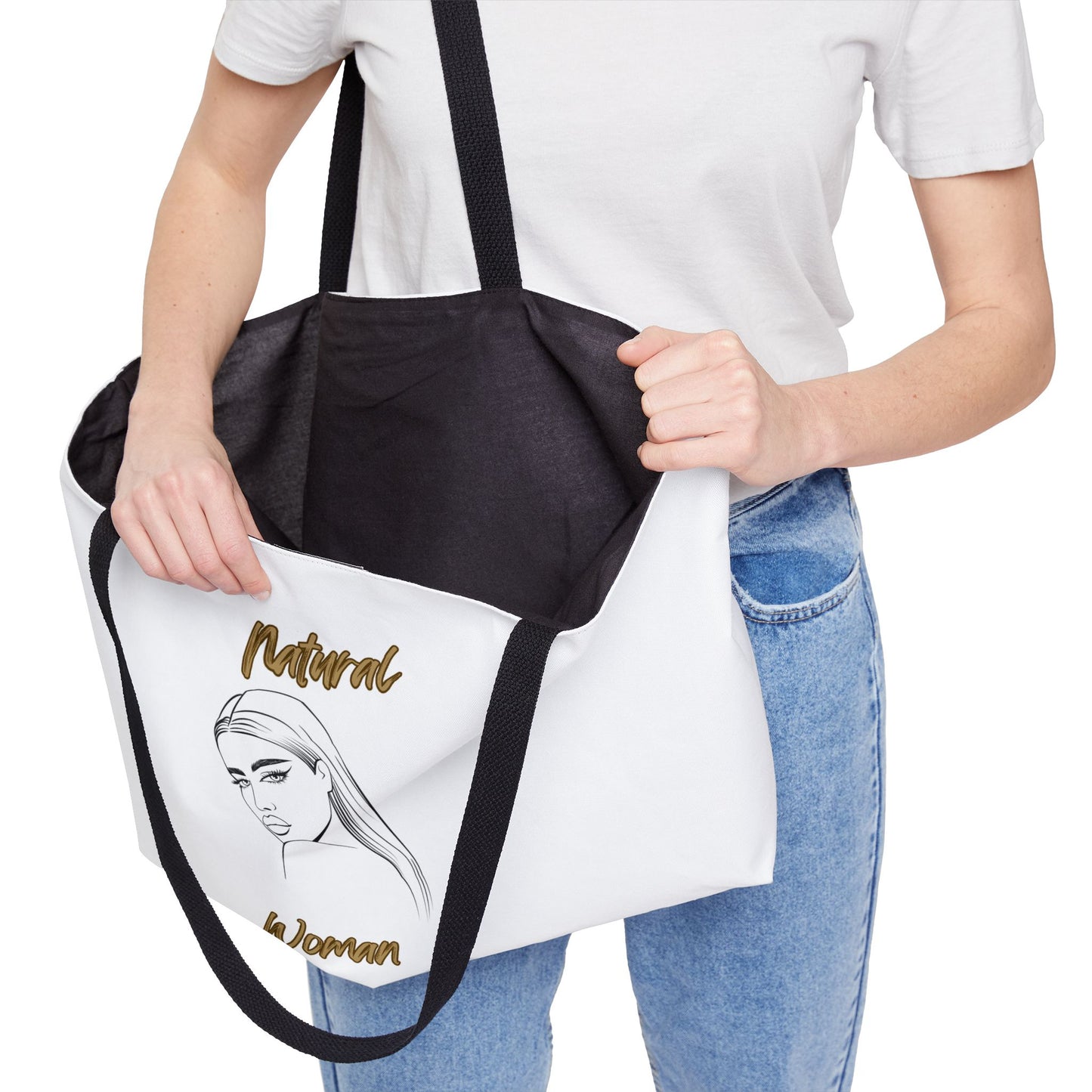 Natural Woman The Stare (BL) Weekender Tote Bag WHITE