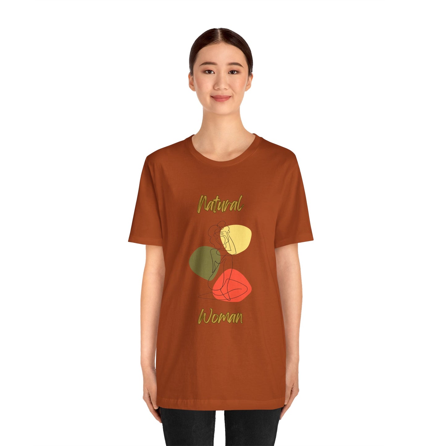 Natural Woman Colorful Pose (BL) Short Sleeve T-Shirt