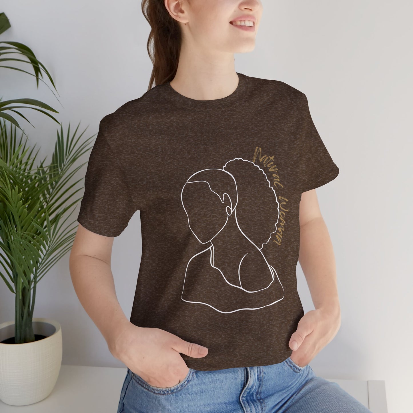 Natural Woman Behind Head Puff (WL) Short Sleeve T-Shirt