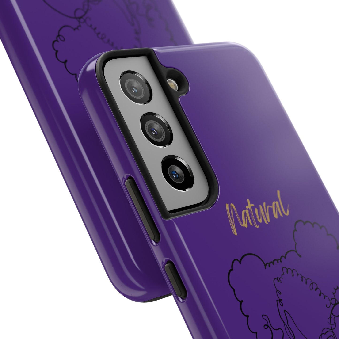 Natural Woman Twin Puffs (BL)Tough Phone Cases PURPLE