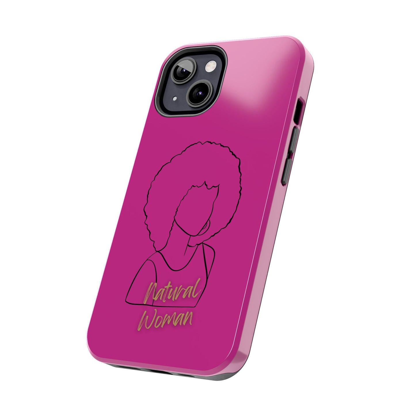 Natural Woman Afro (BL)Tough Phone Cases PINK