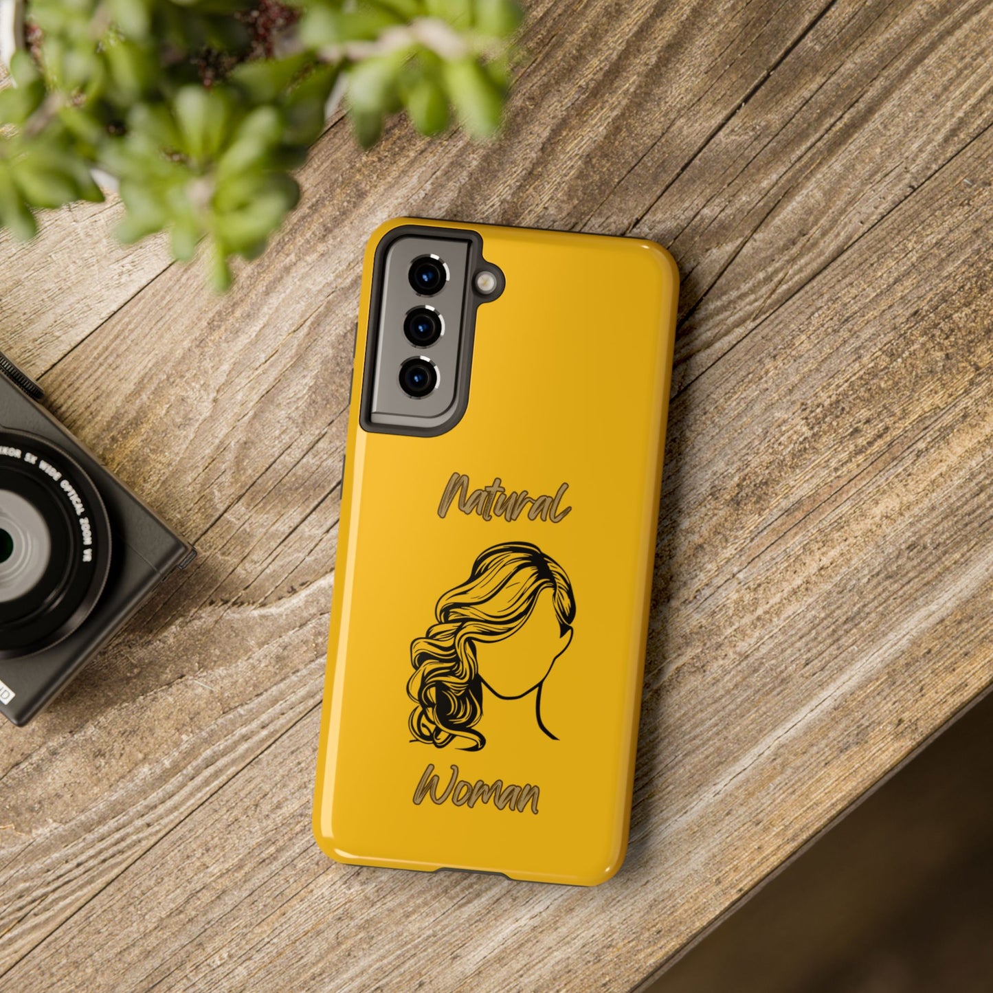 Natural Woman Long Curl (BL)Tough Phone Cases YELLOW