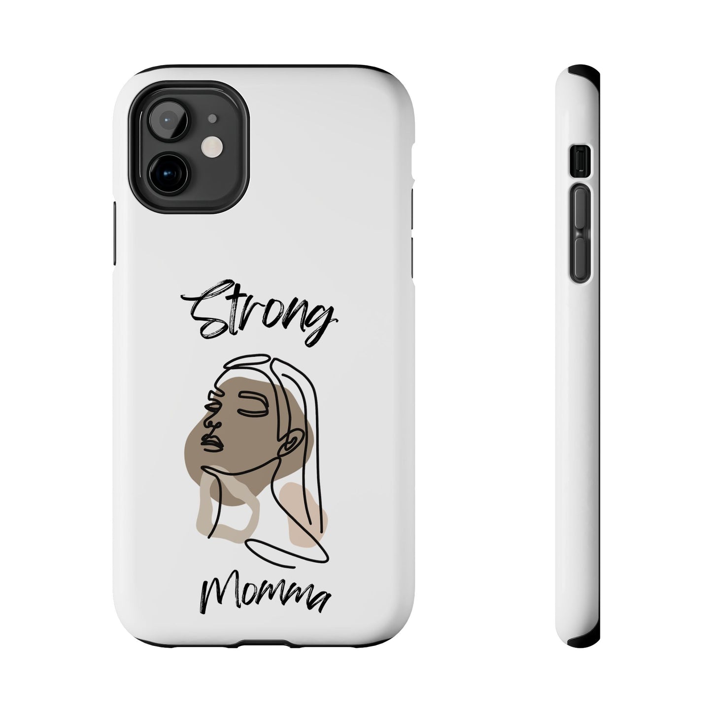 STRONG MOMMA Samsung Galaxy Tough Phone Cases (BL) White