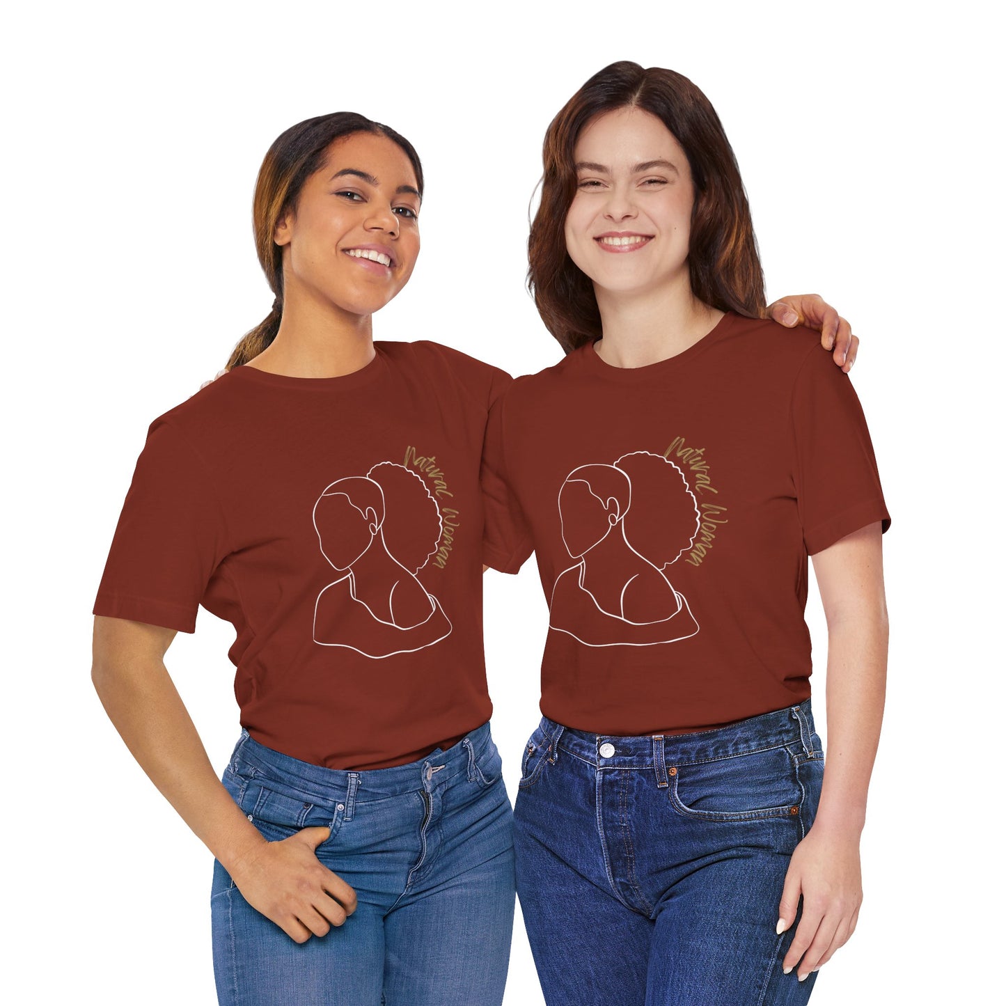 Natural Woman Behind Head Puff (WL) Short Sleeve T-Shirt