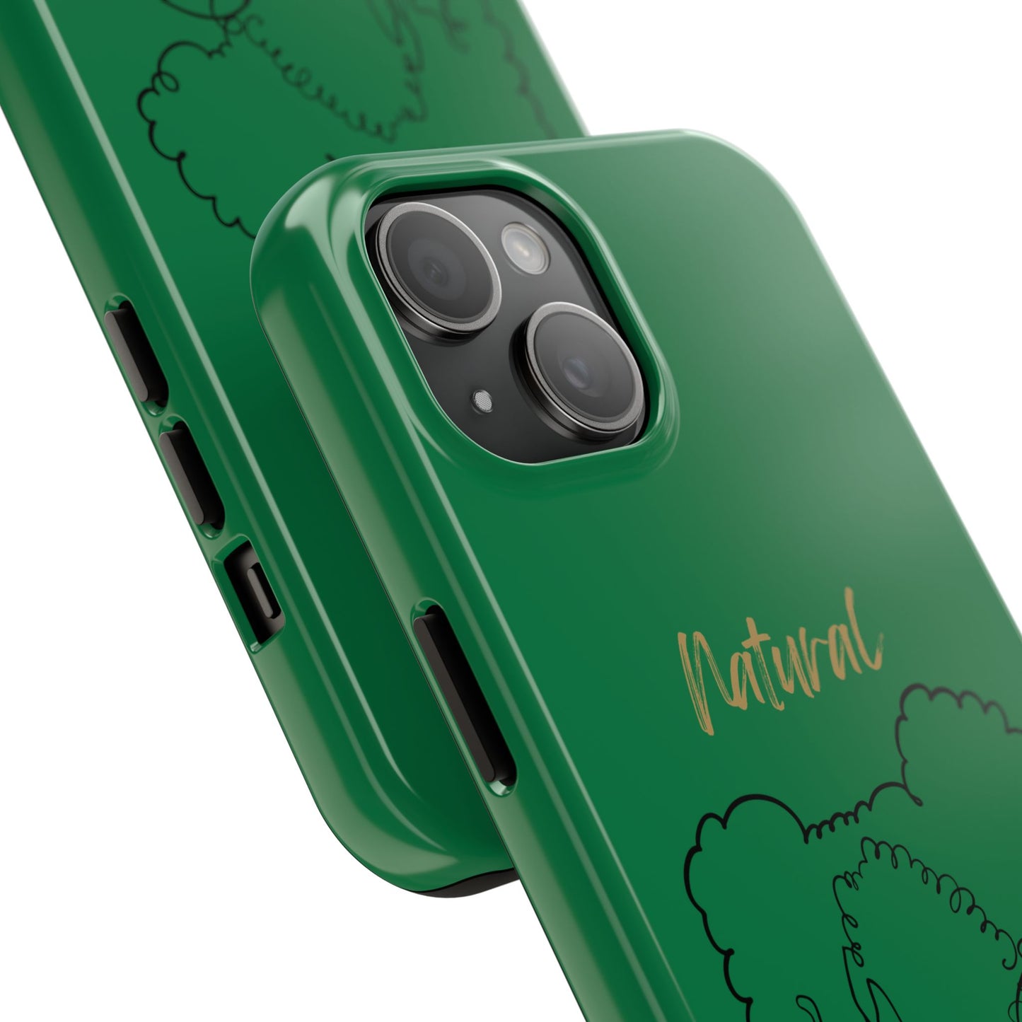 Natural Woman Twin Puffs (BL) Tough Phone Cases DARK GREEN