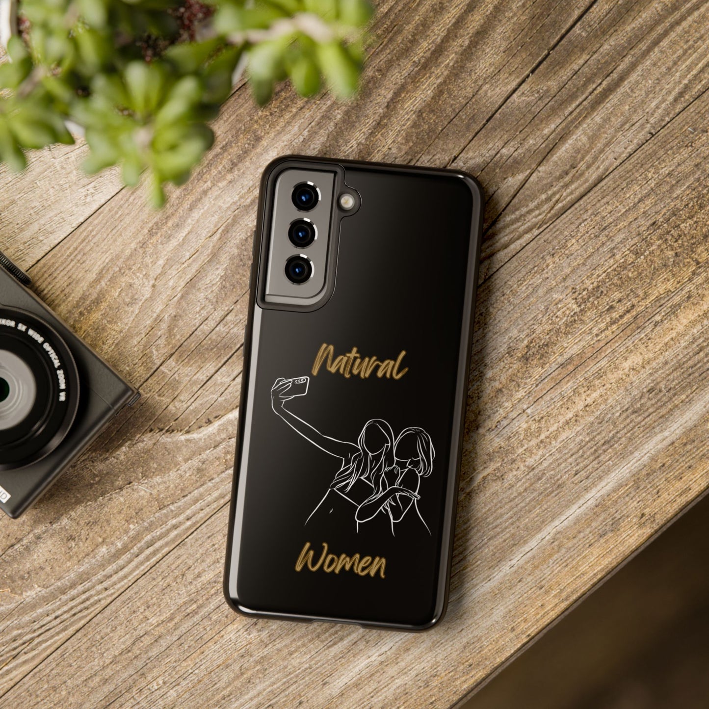 Natural Woman Friends Selfie (WL)Tough Phone Cases BLACK
