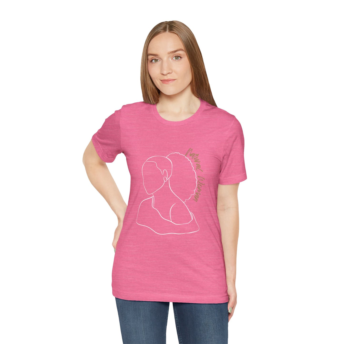 Natural Woman Behind Head Puff (WL) Short Sleeve T-Shirt