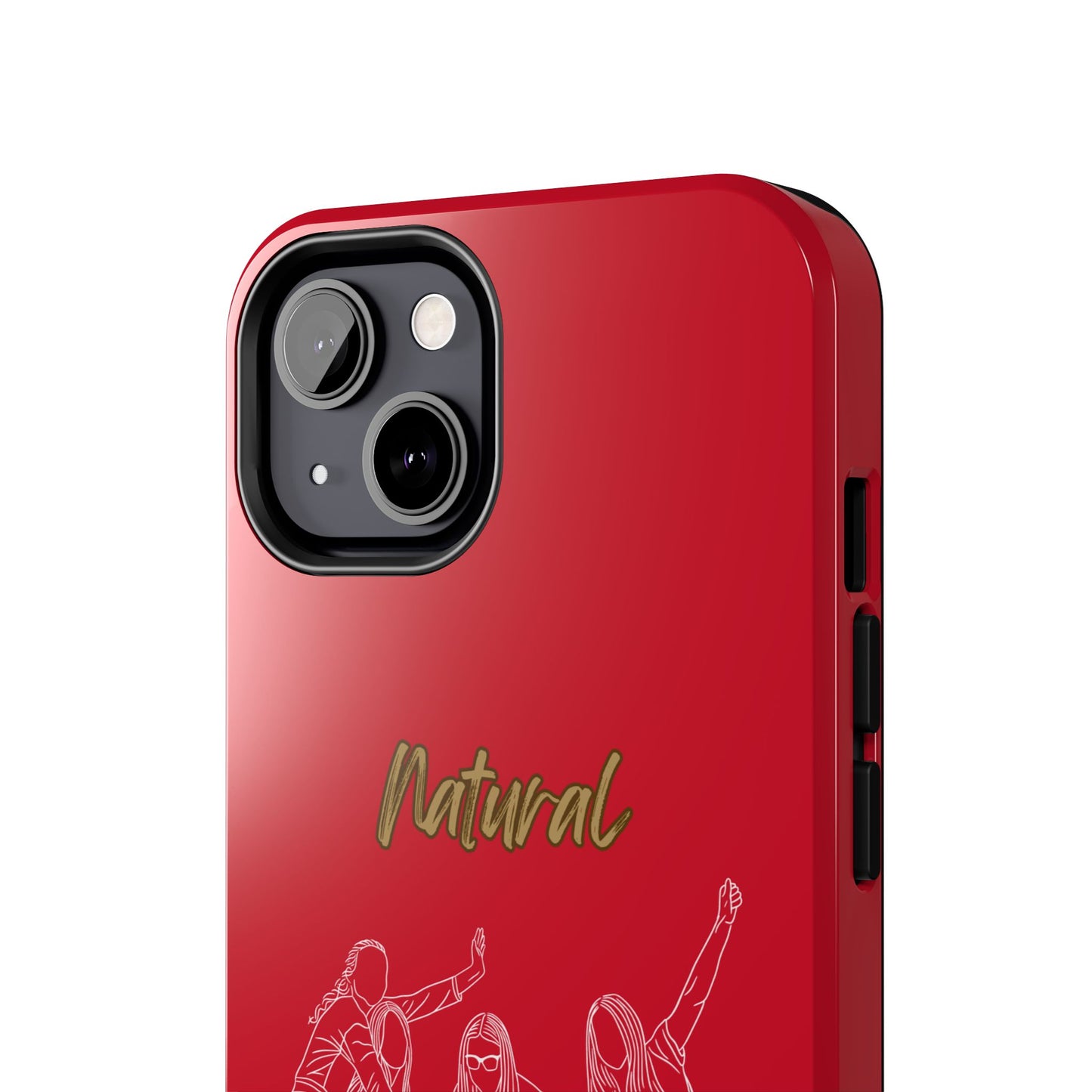 Natural Woman Piggy Back (WL) Tough Phone Cases DARK RED