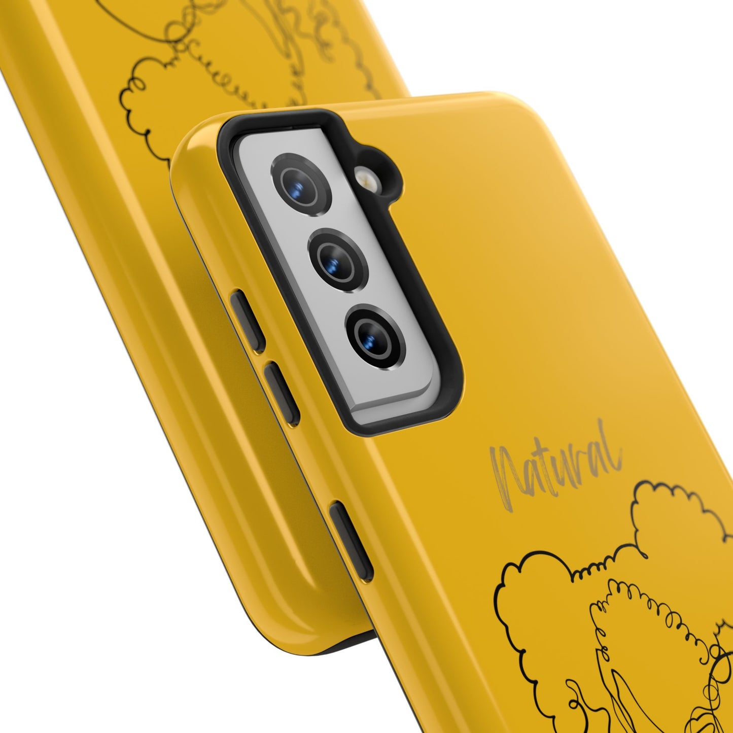 Natural Woman Twin Puffs (BL) Tough Phone Cases YELLOW